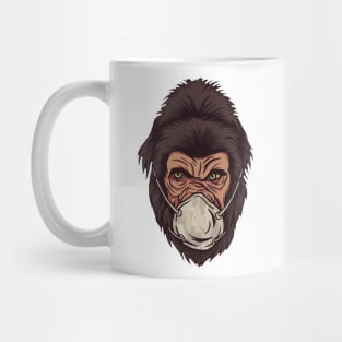 Gorilla With Face Mask Mug